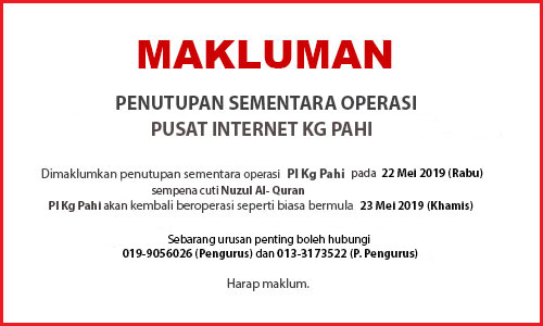 NOTIS PENUTUPAN PI nuzul al quran