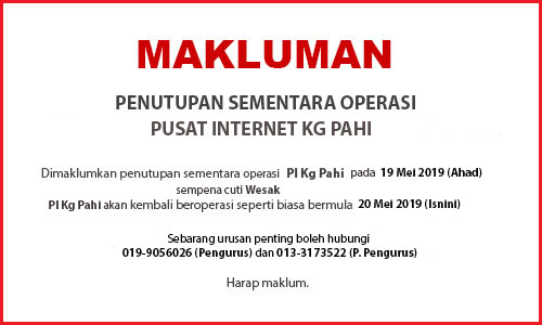 NOTIS PENUTUPAN PI wesak
