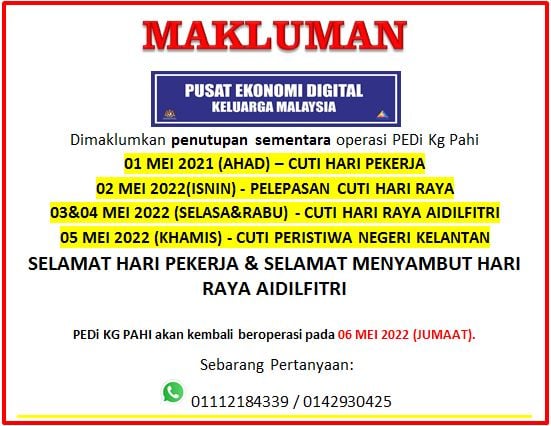 cuti raya 2022