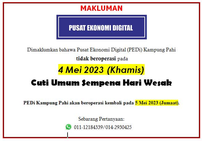 cuti wesak